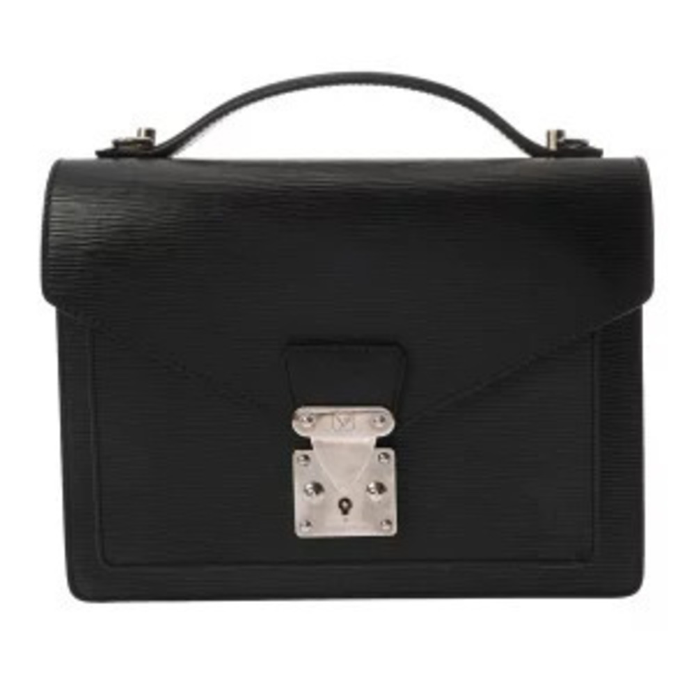Louis Vuitton Epi Monceau Noir Black Leather Handbag